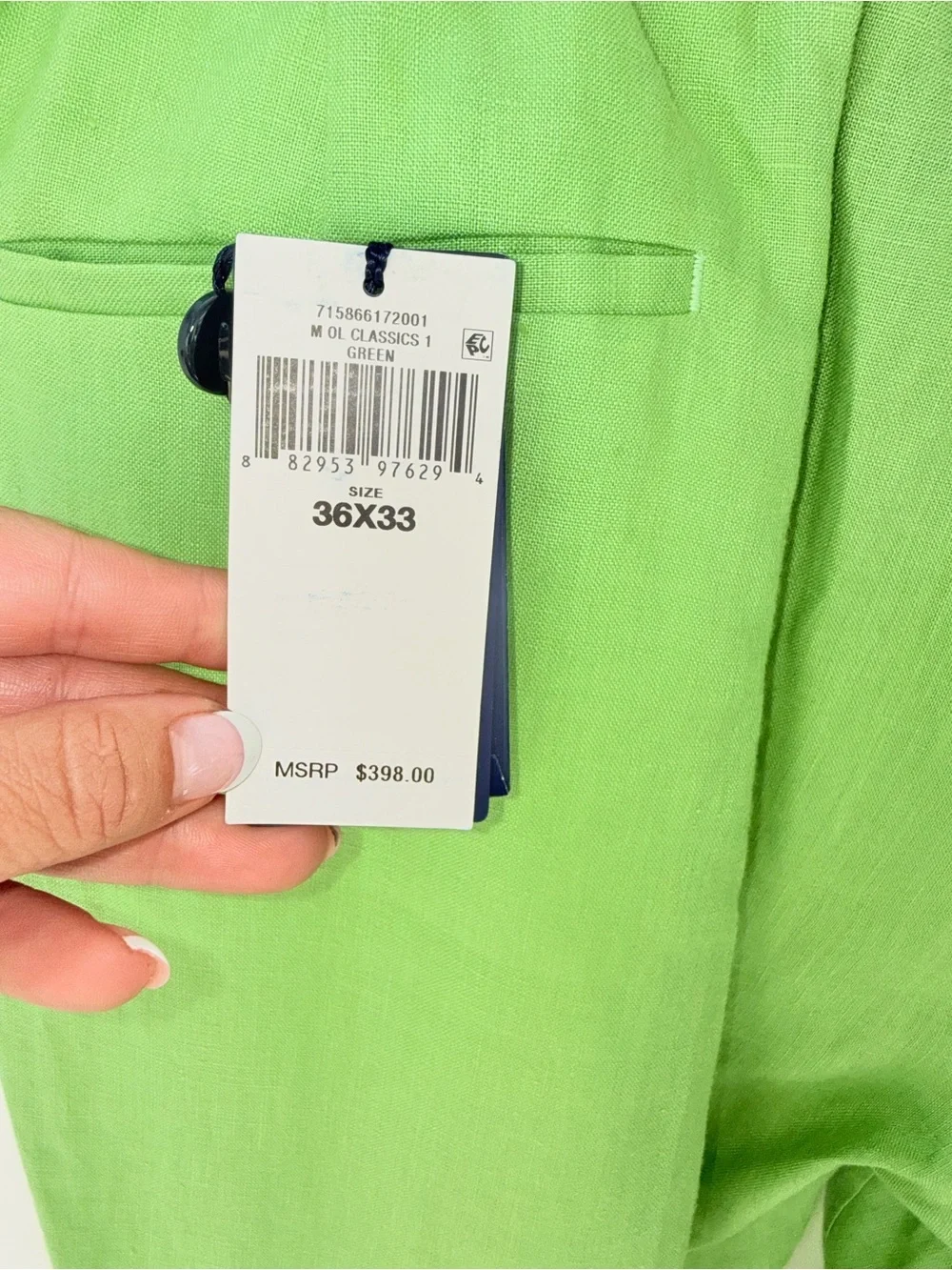 Polo by Ralph Lauren Lime Green Pleated Dress Pants